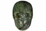 Realistic, Polished Labradorite Skull #116301-1
